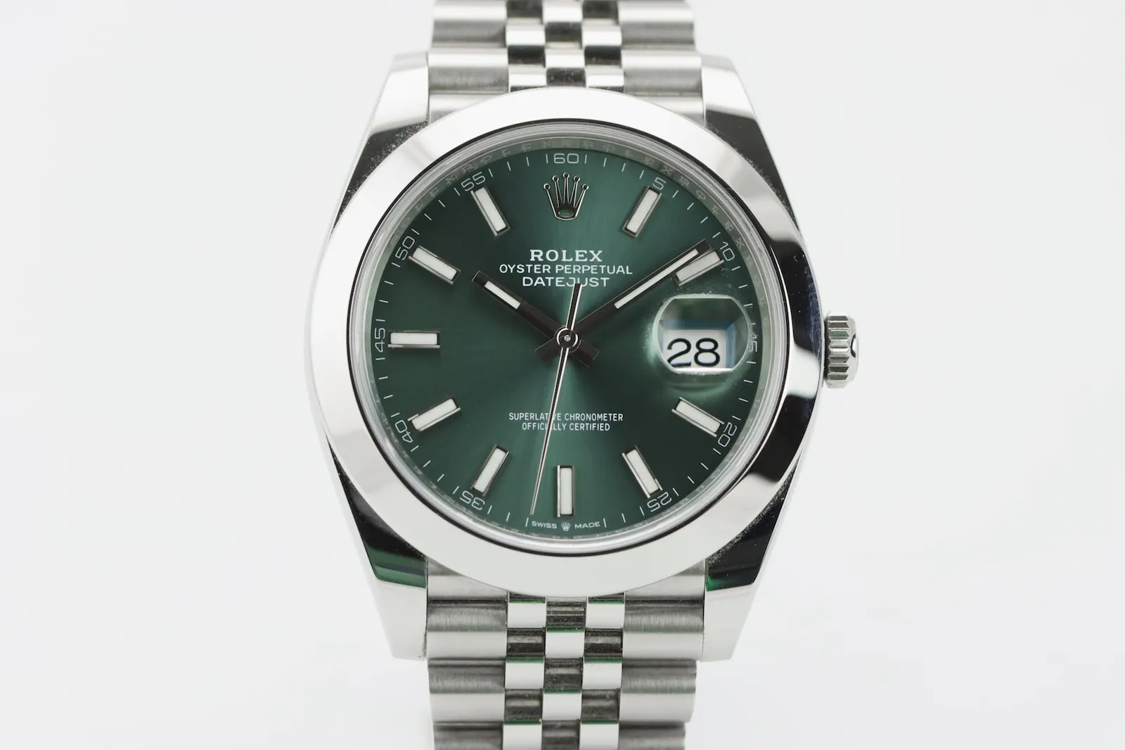 Rolex Datejust 41 126300 | 2025 | Mint Green Dial | Jubilee | Full Set | £8,250