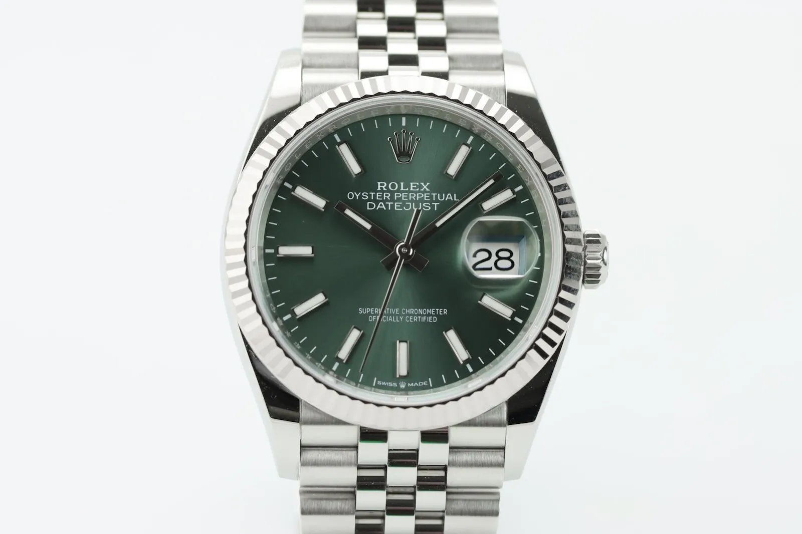 Rolex Datejust 36 126234 | 2024 | Mint Green Dial | Jubilee | £8,950
