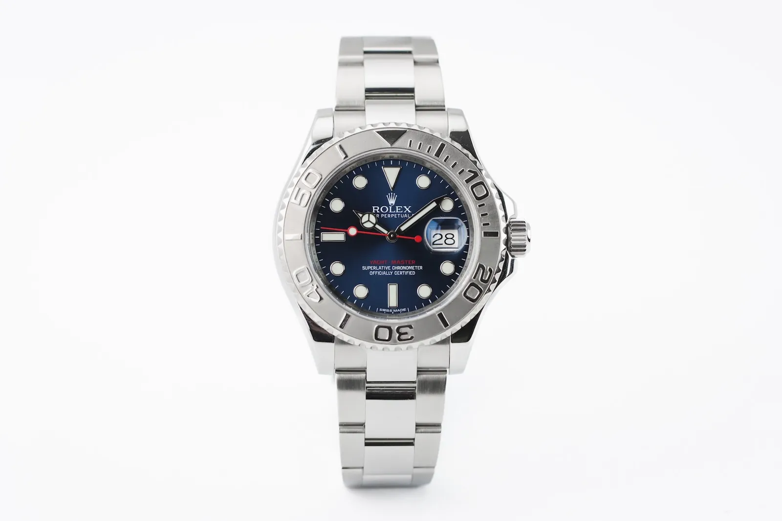 Rolex Yacht-Master 116622 blue dial 2014 full set. View in Huddersfield or UK-wide delivery.